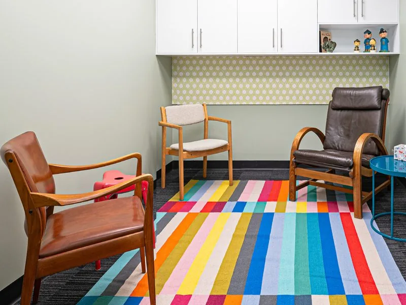 Standard suite with colourful rug